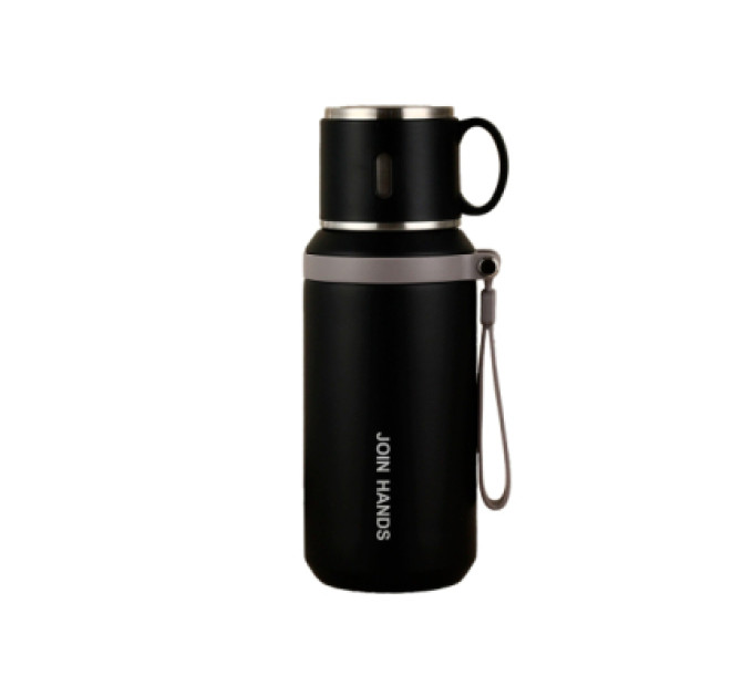 Merlion Термос Merlion з чашкою 0,6 л, чорний (TermTea-600/Black)