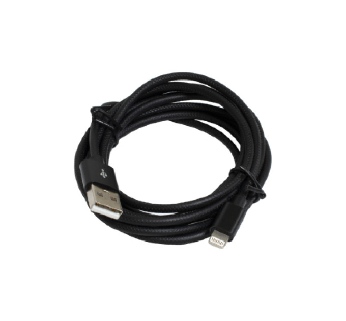 Patron Дата кабель USB 2.0 AM to Lightning 2.0m 2.4A black Patron (CAB-PN-LIGHT-2M-B)