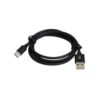 Дата кабель USB 2.0 AM to USB-C 1.0m 2.4A black Patron (CAB-PN-USB-TYPEC-1-B)
