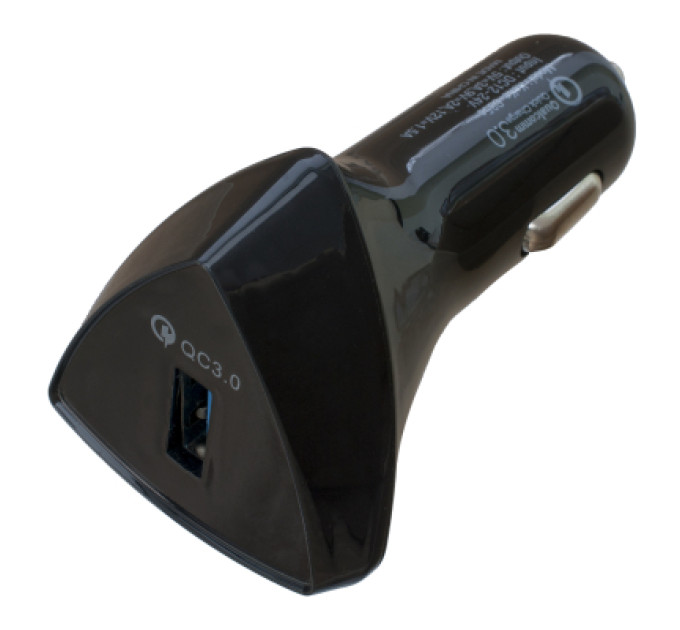 Patron Зарядний пристрій Patron USB QC3.0 3A black (PN-QC3-CAR-B)