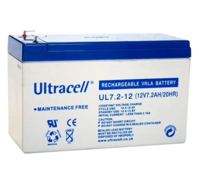 Ultracell Батарея до ДБЖ Ultracell 12V-7.2Ah, AGM (UL7.2-12)