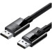 Ugreen Кабель мультимедійний DisplayPort M to DisplayPort M 1.0m V1.4 braided DP114 black Ugreen (80390)