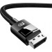 Ugreen Кабель мультимедійний DisplayPort M to DisplayPort M 1.0m V1.4 braided DP114 black Ugreen (80390)