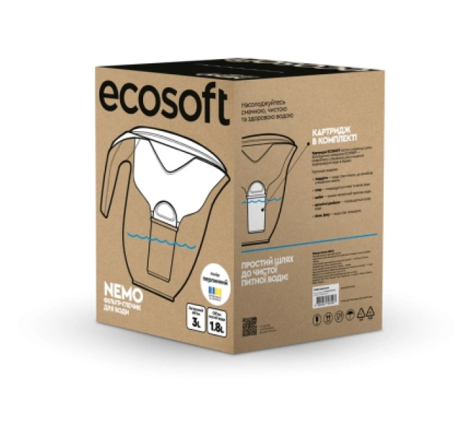 Ecosoft Фільтр-глечик Ecosoft НЕМО перлинний 3л (4820056807097)