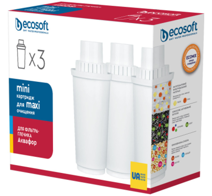 Ecosoft Картридж для фільтра глечика Ecosoft Аквафор 3 шт. (CRVK3AQRECO)