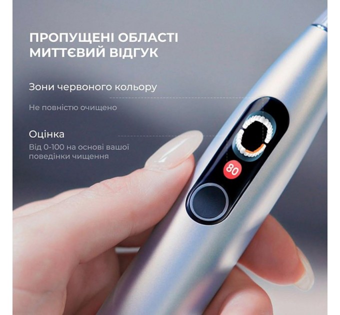 Електрична зубна щітка Oclean X Plus Pro Digital Silver