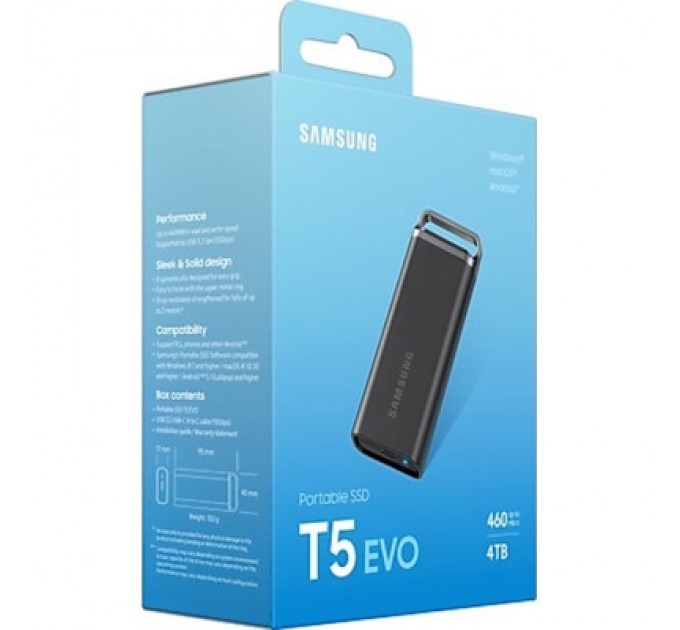 Samsung Накопичувач SSD USB 3.2 4TB T5 Shield Samsung (MU-PH4T0S/EU)