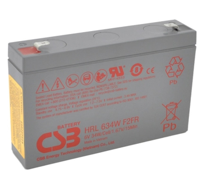 CSB Батарея до ДБЖ CSB HRL634WF2FR 6V 9Ah (HRL634WF2FR)