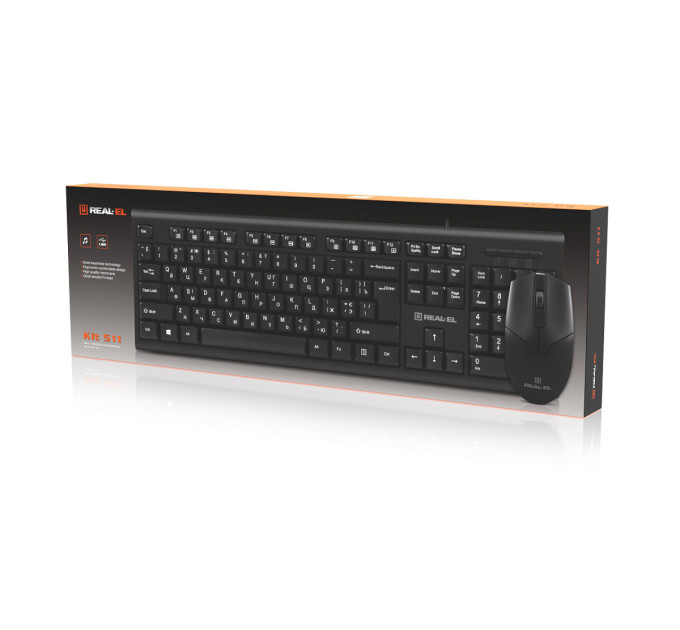 REAL-EL Комплект (клавіатура, мишка) REAL-EL Kit 511 Black