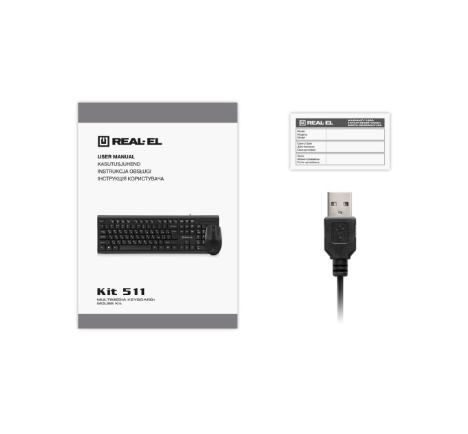 REAL-EL Комплект (клавіатура, мишка) REAL-EL Kit 511 Black