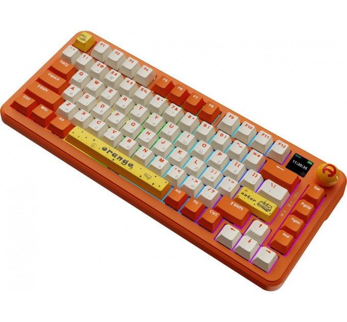 Клавіатура бездротова Ajazz AK820 MAX Avocado Switch Orange (AK820MAX-AS-OW)