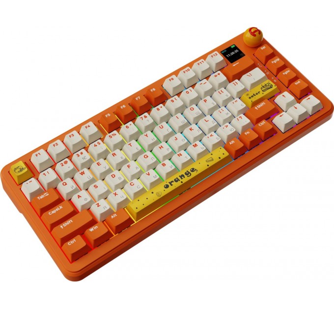 Клавіатура бездротова Ajazz AK820 MAX Avocado Switch Orange (AK820MAX-AS-OW)