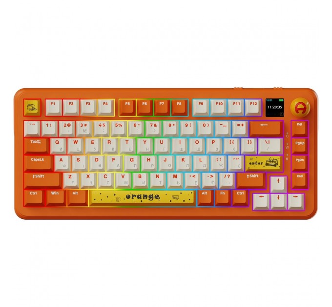 Клавіатура бездротова Ajazz AK820 MAX Avocado Switch Orange (AK820MAX-AS-OW)