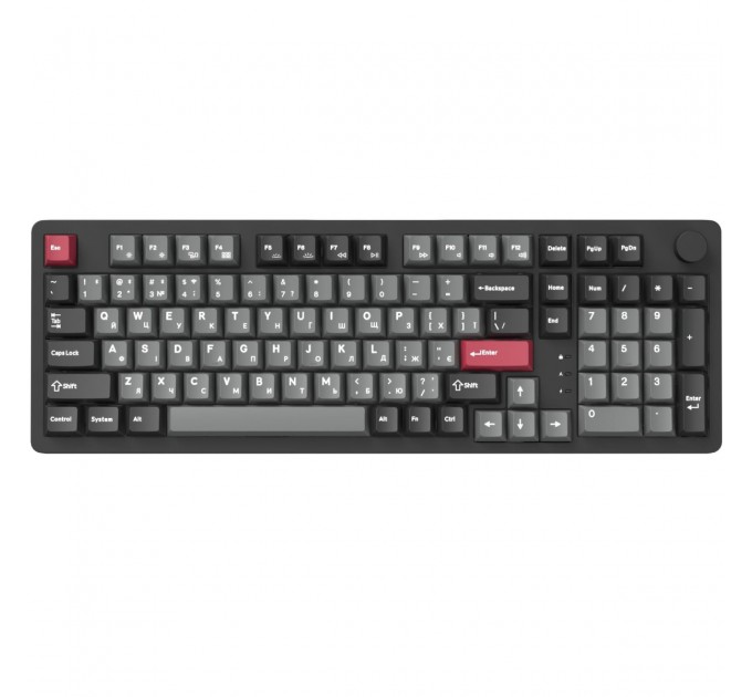 Клавіатура бездротова GamePro Asgard Drakkar Keychron Super Red Switch Black (MK305BK)