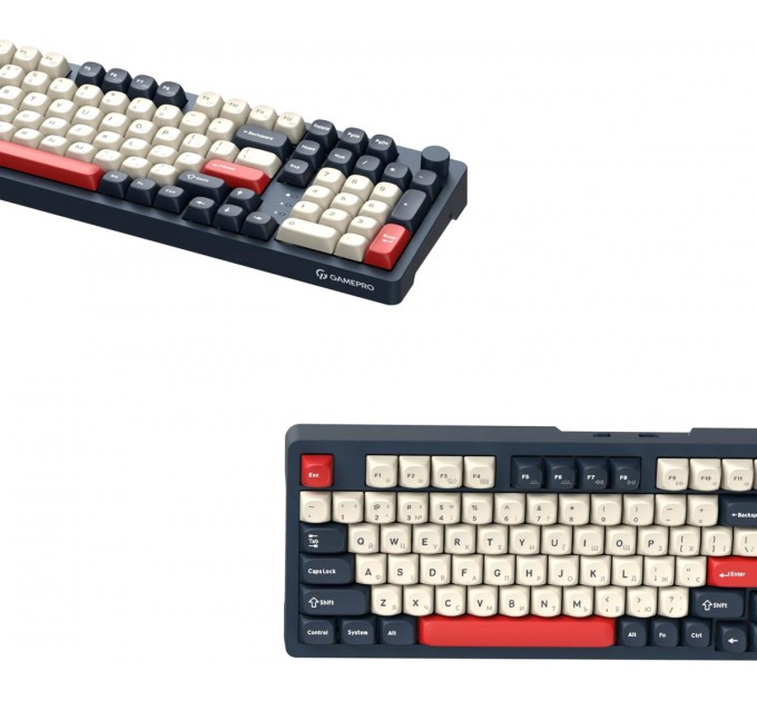 Клавіатура бездротова GamePro Asgard Drakkar Keychron Super Red Switch Blue (MK305BL)