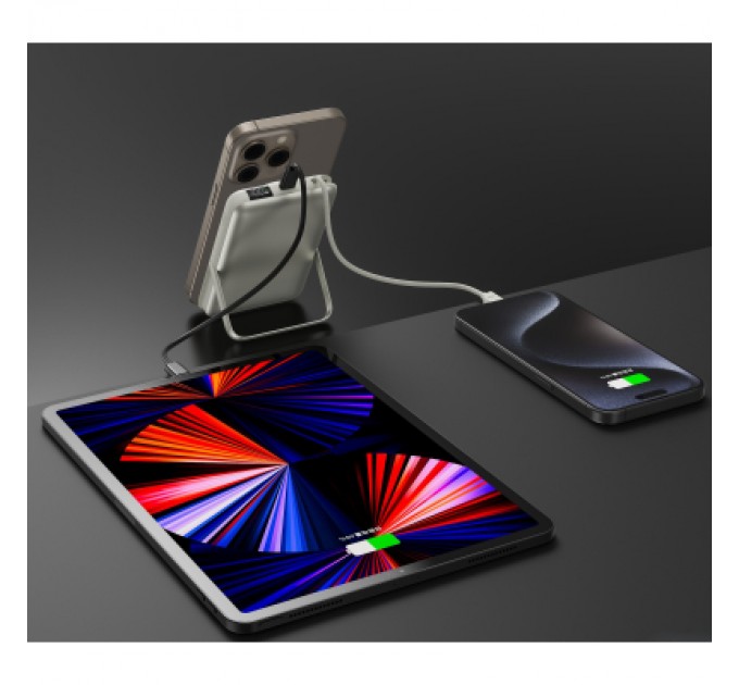 Батарея універсальна Vinga 10000 mAh 22.5W/15W/2.5W Wireless (VPBB1022WL)