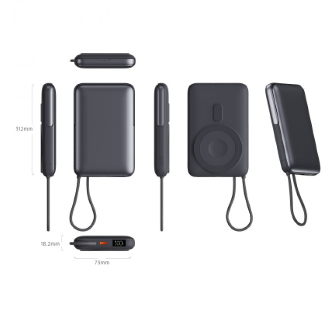 Батарея універсальна Vinga 10000 mAh 22.5W/15W/2.5W Wireless (VPBB1022WL)