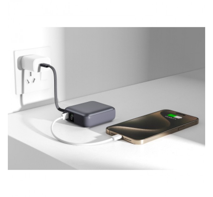 Батарея універсальна Vinga 10000 mAh 35W Display Cable (VPBB1035C)