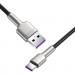 Дата кабель USB 3.1 AM to Type-C 0.25m CAKF 6.0A 66W Cafule Series Metal Data Cable Black Baseus (CAKF000001)