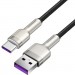 Дата кабель USB 3.1 AM to Type-C 0.25m CAKF 6.0A 66W Cafule Series Metal Data Cable Black Baseus (CAKF000001)