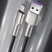 Дата кабель USB 3.1 AM to Type-C 0.25m CAKF 6.0A 66W Cafule Series Metal Data Cable Black Baseus (CAKF000001)
