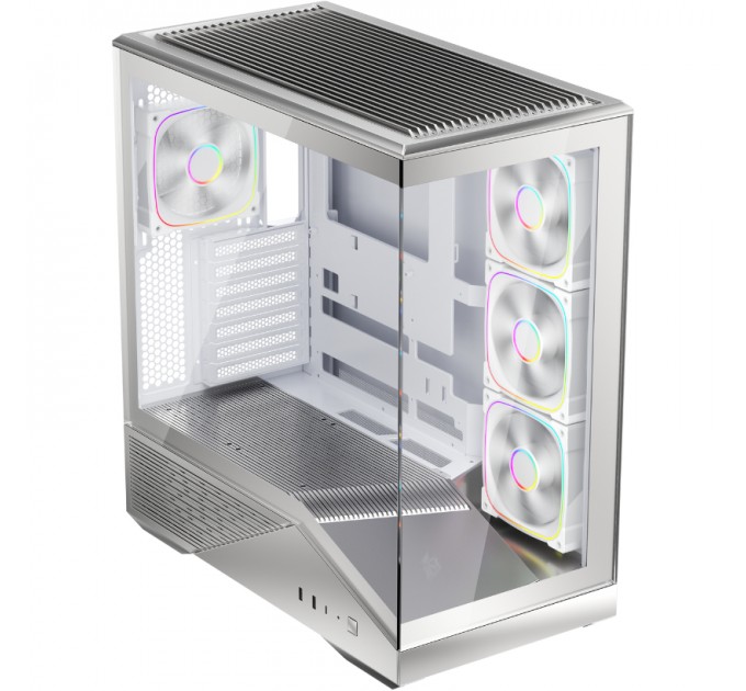 Корпус 1stPlayer GM7-SV-3FN7R-W-1FN7-W Silver