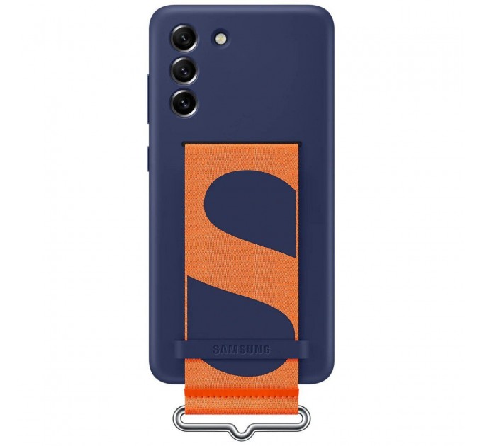 Чохол-накладка Samsung Silicone Cover with Strap для Samsung Galaxy S21 FE SM-G990 Navy (EF-GG990TNEGRU)