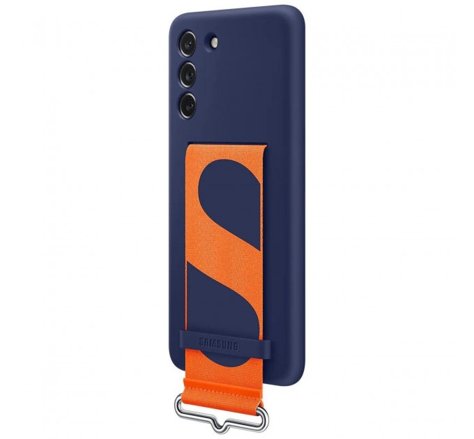 Чохол-накладка Samsung Silicone Cover with Strap для Samsung Galaxy S21 FE SM-G990 Navy (EF-GG990TNEGRU)