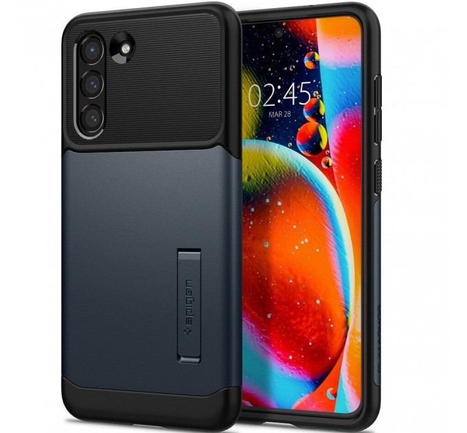 Чохол-накладка Spigen Slim Armor для Samsung Galaxy S21 FE SM-G990 Metal Slate (ACS03152)