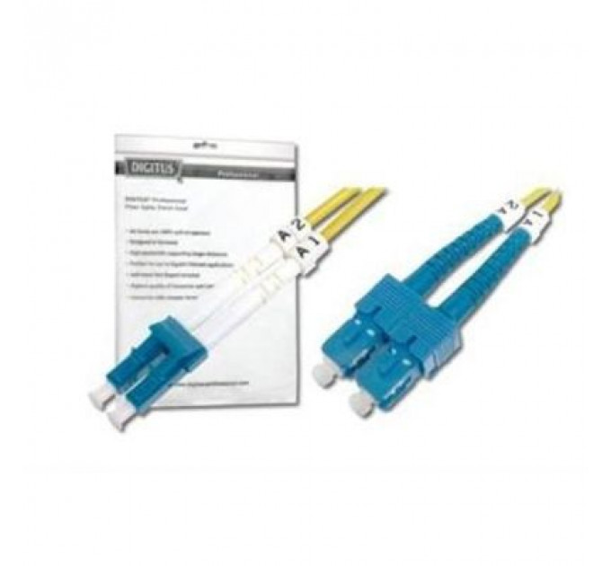 Оптичний патчкорд Digitus LC/UPC-SC/UPC,9/125,OS2,duplex,2m (DK-2932-02)