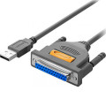 Ugreen Кабель для принтера USB 2.0 to DB25 2.0m US167 black Ugreen (20224)