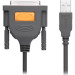 Ugreen Кабель для принтера USB 2.0 to DB25 2.0m US167 black Ugreen (20224)