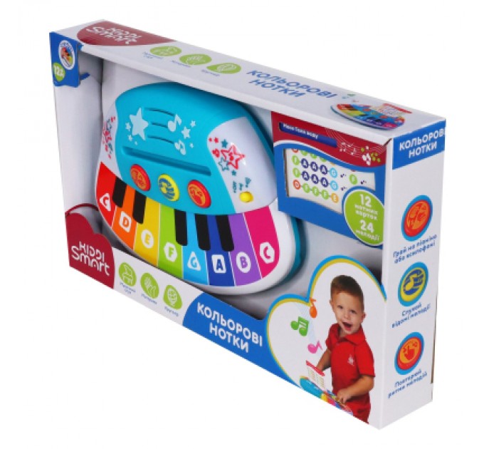 Розвиваюча іграшка Kiddi Smart Піаніно – Кольорові нотки (світло) (4514T-KS)