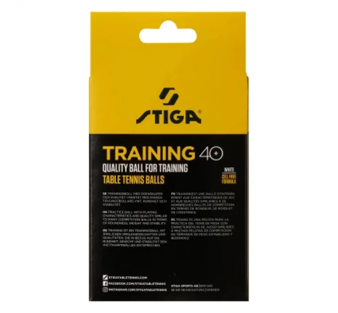 М'ячик для настільного теніса Stiga Training ABS 12 шт (1110-2610-12) (931159)