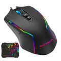 Grunhelm Мишка Grunhelm MS-656WD RGB USB Black + mouse pad (126952)