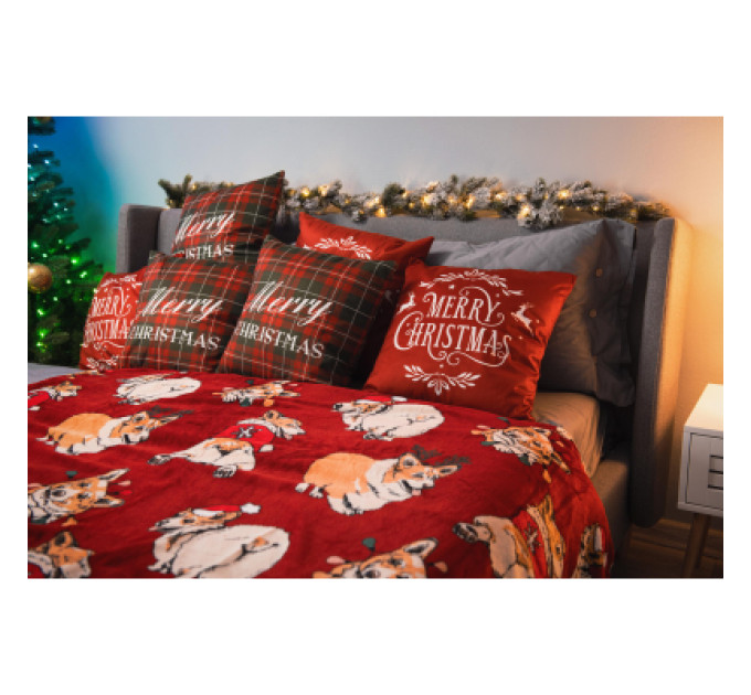 Ardesto Плед Ardesto Christmas Flannel 160х200см, 100% поліестер, різдвяні коргі (ART0119PB)