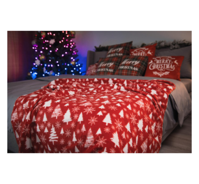 Ardesto Плед Ardesto Christmas Fleece 130x160см, 100% поліестер, засніжені ялинки (ART0715PB)