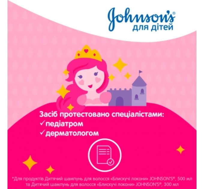 Дитячий шампунь Johnson’s baby Блискучі локони 500 мл (3574669907200)