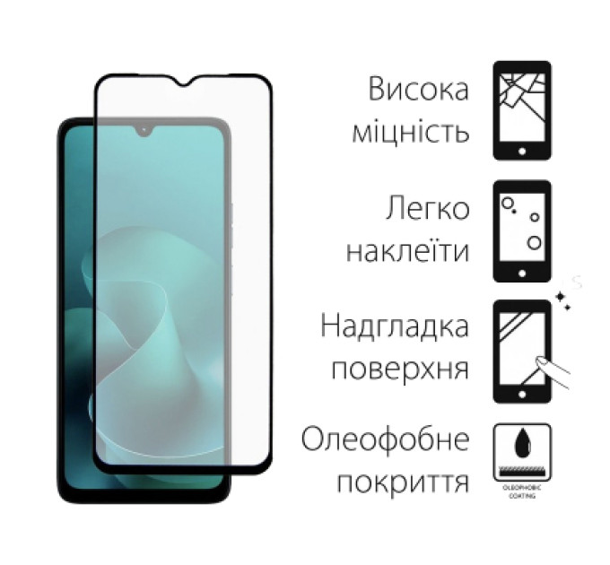 Dengos Скло захисне Dengos Full Glue Motorola G06 Black (TGFG-420)