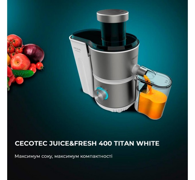 Соковижималка CECOTEC Juice&Fresh 400 Titan White