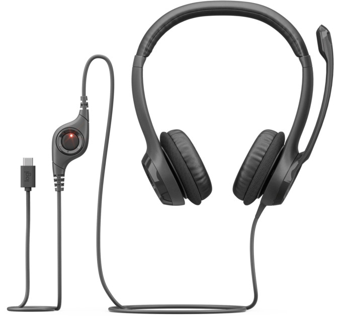 Logitech Гарнітура Logitech H390 USB-C Midnight Black (981-001576)