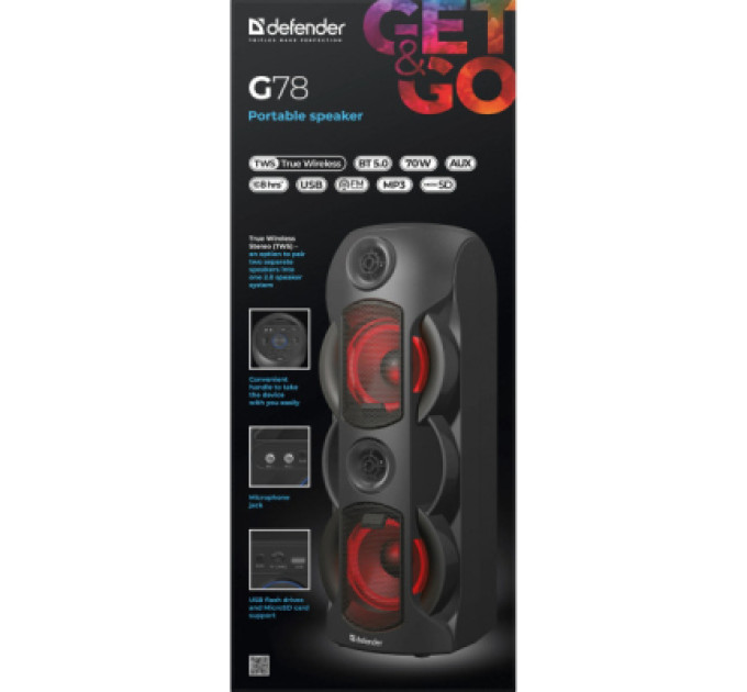 Defender Акустична система Defender G78 Black (65178)