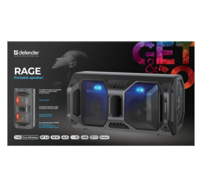 Defender Акустична система Defender Rage Black (65109)