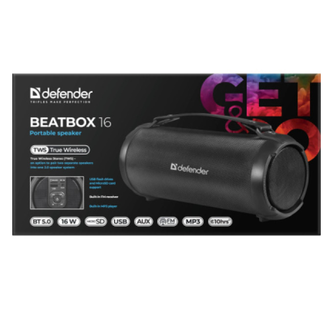 Defender Акустична система Defender Beatbox 16 Black (65216)