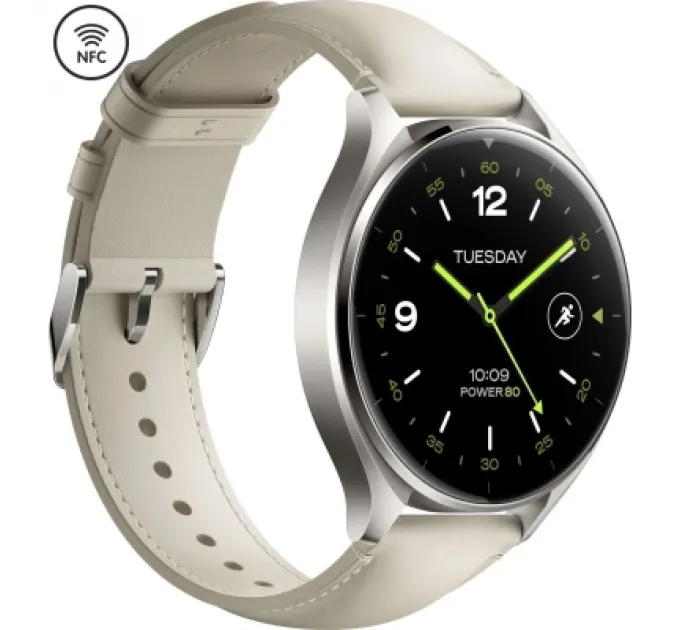 Смарт-годинник Xiaomi Watch 2 Titan BHR9306GL Gray Case White Leather Strap (1093970)