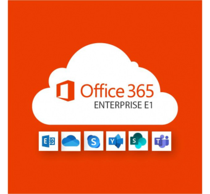 Microsoft Офісний додаток Microsoft Office 365 E1 P1Y Annual License (CFQ7TTC0LF8Q_0001_P1Y_A)