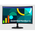 Samsung Монiтор Samsung 24" Essential S3 LS24D360 (LS24D360GAIXUA) VA Black Curved 100Hz