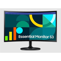 Монiтор Samsung 24" Essential S3 LS24D360 (LS24D360GAIXUA) VA Black Curved 100Hz