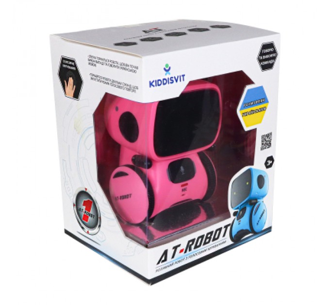 Інтерактивна іграшка AT-Robot робот з голосовим керуванням рожевий, український (AT001-04-UKR)