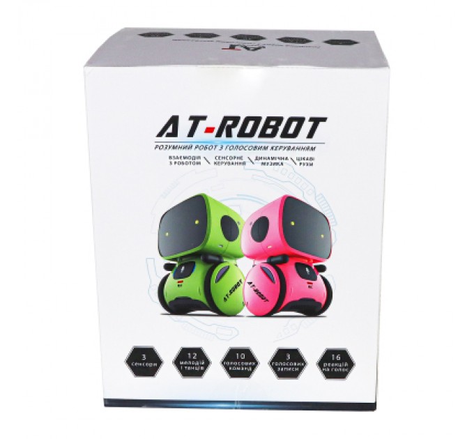 Інтерактивна іграшка AT-Robot робот з голосовим керуванням рожевий, український (AT001-04-UKR)
